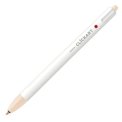 水性カラーペン クリッカート ノック式 線の太さ：0.6mm インク色：ペールオレンジ モイストキープインク WYSS22-POR