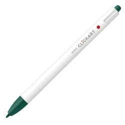 水性カラーペン クリッカート ノック式 線の太さ：0.6mm インク色：グリーンブラック モイストキープインク WYSS22-GB