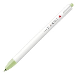 水性カラーペン クリッカート ノック式 線の太さ：0.6mm インク色：リーフグリーン モイストキープインク WYSS22-LFG