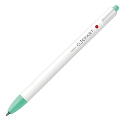 水性カラーペン クリッカート ノック式 線の太さ：0.6mm インク色：ミントグリーン モイストキープインク WYSS22-MG