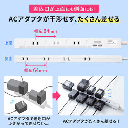 ヨドバシ.com - サンワサプライ SANWA SUPPLY TAP-SLIM8U-2 [スリムUSB