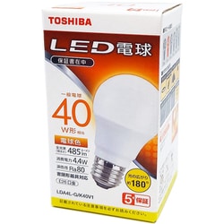 ヨドバシ.com - 東芝 TOSHIBA LDA4L-G/K40V1 [LED電球 40W 電球色 E26