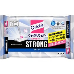 クイックルワイパー クイックル 立体吸着ウエットシート ストロング 12枚 [清掃用品 フロア用そうじシート]
