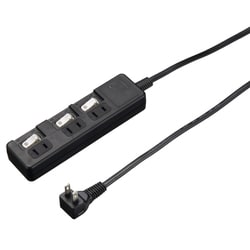 雷ガード付3個口節電タップ 2m ブラック H8KS332BK