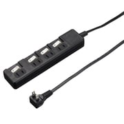 個別スイッチ 雷ガード付 節電タップ 4個口 2m ブラック H8KS442BK