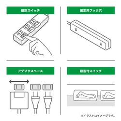 ヨドバシ.com - ヤザワ Yazawa 個別スイッチ 雷ガード付 節電 ヨドバシ.com - ヤザワ Yazawa 個別スイッチ 雷ガード付 節電