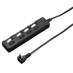 雷ガード付4個口節電タップ 3m ブラック H8KS443BK