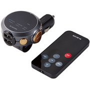 LAT-FMBTB05RBK [FMトランスミッター Bluetooth対応 USB2ポート付 2.4A おまかせ充電 重低音モード対応イコライザー付 リモコン付 141チャンネル ブラック]