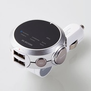 LAT-FMBTB05SV [FMトランスミッター Bluetooth対応 USB2ポート付 2.4A おまかせ充電 重低音モード対応イコライザー付 141チャンネル シルバー]