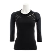 WB38HT03 BLK L [マッスルメーカー 1.5 レディース コンプレッショントップス 3/4スリーブ]
