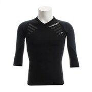 WB38JT01 BLK S [マッスルメーカー 1.5 メンズ コンプレッショントップス 3/4スリーブ]