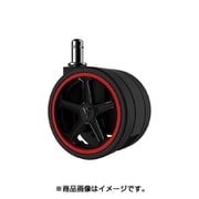 Vertagear Racing Series Opt Penta RS1 Casters 75mマット(5pack) AutoBrake Red VG-CASRS1A-75RD