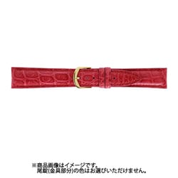 BWA021RR [時計バンド 撥水クロコ 19ミリ レッド]