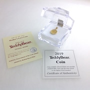 ジュエリー K24純金コインペンダント 2019Teddy Bear (1/30oz/12mm/K18フレーム) ロイヤルミント