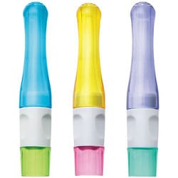 グリップ付鉛筆用キャップ キュポットグリップ 3本入 レインボー SK-2607-RE