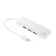 USBハブ ドック 3ポート（USB-CからUSB3.2/3.1 Gen1（5Gbps）×1/USB2.0×2） カードリーダー付き SD/microSD バスパワー ケーブル一体型 ケーブル長15cm ホワイト USB-3TCHC16W