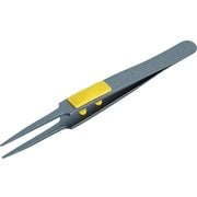 TSP226 [TRUSCO ラバーグリップ付ピンセット 非粘着タイプ 120mm 先丸型]