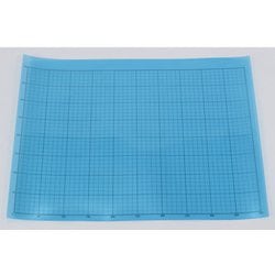 TRUSCO 液晶保護フィルム フッ素反射防止 基材100ミクロン シリコン粘着剤50ミクロン 400MM×500MM 方眼印刷、R定規付 TEHF4050NR