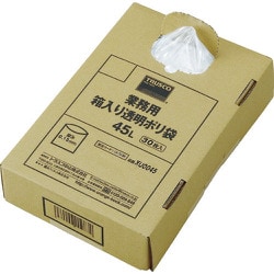 XU0045 [TRUSCO まとめ買い 業務用ポリ袋 透明・箱入 0.15×45L  (30枚入)]
