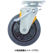 TWRJB150RSP [TRUSCO プレス製ナイロンホイールゴムキャスター 自在 右ブレーキサインプレート150Φ]