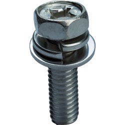 TRUSCO 座金・ばね座金組込十字穴付六角ボルト SUS M4X8 55本入 Y3360408