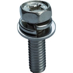 TRUSCO 座金・ばね座金組込十字穴付六角ボルト SUS M4X15 50本入 Y3360415