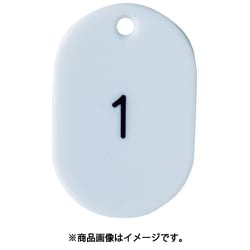 TKFS0125W [TRUSCO 番号入小判札 小 45×30 1～25 白]
