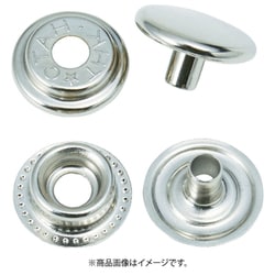 TRUSCO ハトメボタン ニッケルメッキ 15mm 10組入り P-THB15-NM