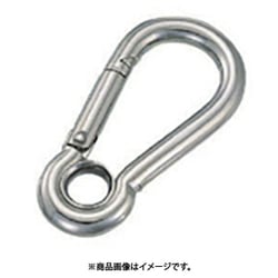 A4 [水本 ステンレス スナップフックA型(リング付) 線径4mm長さ45mm]