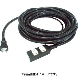 TRUSCO ソフトタイププラグ 3個口タップ型 10m ブラック TRIS15-103-BK