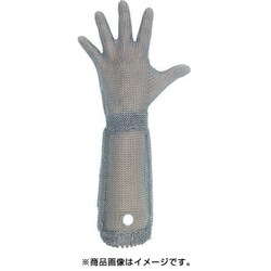 WILCO550S [ミドリ安全 ステンレス製 耐切創クサリ手袋 5本指 ロングタイプ WILCO-550 Sサイズ 1枚]