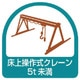 85168 [ユニット ステッカー 床上操作式クレーン5t未満・2枚1シート・35×35]