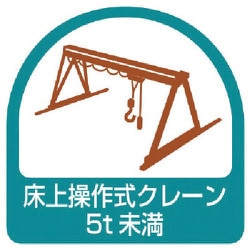 85168 [ユニット ステッカー 床上操作式クレーン5t未満・2枚1シート・35×35]