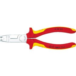 1346165 [KNIPEX ニッパー機能付きワイヤストリッパー(絶縁タイプ) 165mm]