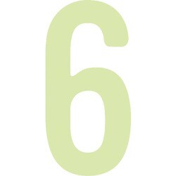 AILUMI506 [IM 中輝度蓄光カッテイング文字 数字 6]