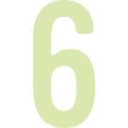 AILUMI506 [IM 中輝度蓄光カッテイング文字 数字 6]