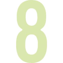 AILUMI508 [IM 中輝度蓄光カッテイング文字 数字 8]