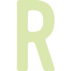AILUMI50R [IM 中輝度蓄光カッテイング文字 英字 R]