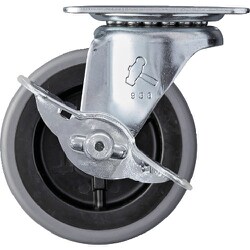 ハンマー Gシリ-ズ 自在SP付 PPホイ-ルエラストマ-巻車 75mm 415GL75BAR01