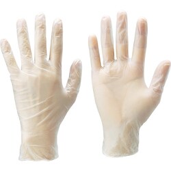 ビニール使い捨て手袋（粉なし） お手軽手袋 100枚 Sサイズ 半透明 NO806-S