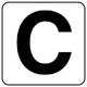 84581C [ユニット アルファベット表示ステッカーC 5枚組 (中) 100×100]