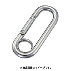 PL8 [水本 ステンレス プチカラビナ(リング付) 線径8mm長さ74mm]