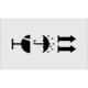 AST20 [IM ステンシル 絵の取扱注意 天地無用 ぬれもの注意 文字サイズ100×100mm]