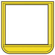 36813 [ユニット ポケット胸章黄 軟質ビニール 60×60mm]