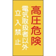 60006 [緑十字 消防・電気関係標識 高圧危険・電気取扱者以外立入禁止 225×120mm]