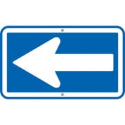133240 [緑十字 道路標識・構内用 一方通行 350×600mm スチール]