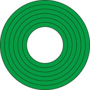 208501 [緑十字 マーキング用ステッカー 緑 内径40-90mmΦ 10枚組 PET]