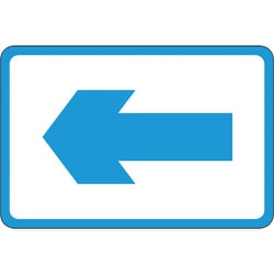 101026 [緑十字 路面用標識 ←矢印 300×450mm 軟質エンビ 裏面糊付]
