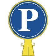 119001 [緑十字 コーンヘッド標識 P(駐車場) 426×300mm ポリエチレン]