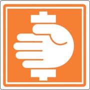 201015 [緑十字 PL警告ステッカー 挟まれに注意 100×100mm 10枚組]